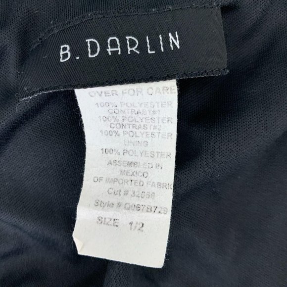 B. Darlin 1/2 Party Dress Formal Black White Hi Lo - Picture 7 of 7